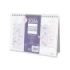 Finocam Chic Calendario de Sobremesa en Catalan - Anual 2026 - 210x70x155mm - Espacio para Escribir - Color Morado