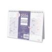 Finocam Chic Calendario de Sobremesa en Catalan - Anual 2026 - 210x70x155mm - Espacio para Escribir - Color Morado