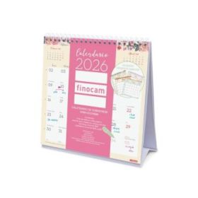 Finocam Design Calendario de Sobremesa - Anual 2026 - 190x70x205mm - Sobremesa - Color Surtidos
