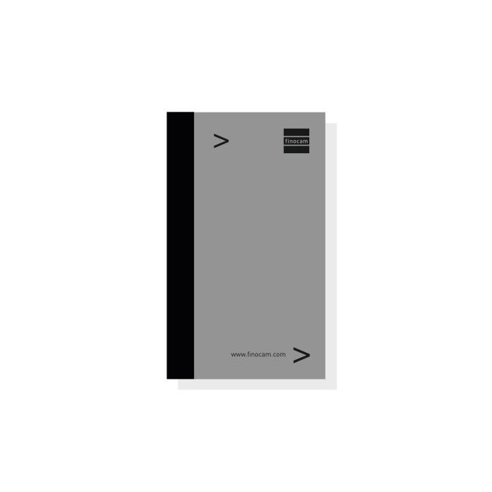 Finocam Bloc de Notas para Agendas Duo - Formato E3 - 79x5x127mm - Color Gris