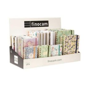 Finocam Trendy Expositor con 45 Agendas de Espiral Surtidas - Anual 2026 - Color Surtidos
