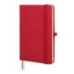 Finocam Minimal Textura Agenda - Anual 2026 - Tapa Dura - Cierre con Goma Elastica - Formato M4 - 124x16x174mm - Semana Vista Horizontal - Color Rojo
