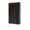 Finocam Flexi Lisa Agenda en Catalan - Anual 2026 - Tapa Blanda - Formato F2 - 85x13x130mm - Semana Vista Horizontal - Color Negro