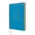 Finocam Flexi Lisa Agenda en Catalan - Anual 2026 - Tapa Blanda - Formato F4 - 120x13x172mm - Semana Vista Horizontal - Color Azul
