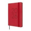 Finocam Flexi Lisa Agenda en Catalan - Anual 2026 - Tapa Blanda - Formato F4 - 120x13x172mm - Semana Vista Horizontal - Color Rojo