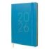 Finocam Flexi Lisa Agenda - Anual 2026 - Tapa Blanda - Formato FA5 - 151x13x214mm - Semana Vista en Vertical - Color Azul