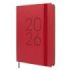 Finocam Flexi Lisa Agenda - Anual 2026 - Tapa Blanda - Formato FA5 - 151x23x214mm - 1 Dia por Pagina - Color Rojo