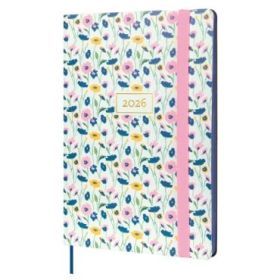 Finocam Flexi Joy Agenda en Catalan - Anual 2026 - Tapa Blanda - Formato FA5 - 151x13x214mm - Semana Vista en Vertical - Tematica de Flores