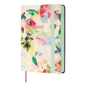 Finocam Flexi Joy Agenda - Anual 2026 - Tapa Blanda - Formato F2 - 85x23x130mm - 1 Dia por Pagina - Tematica de Flores