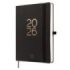 Finocam Capri Agenda Internacional - Anual 2026 - Formato FA5 - 153x23x214mm - 1 Dia por Pagina - Color Negro