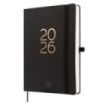 Finocam Capri Agenda Internacional - Anual 2026 - Formato FA5 - 153x23x214mm - 1 Dia por Pagina - Color Negro