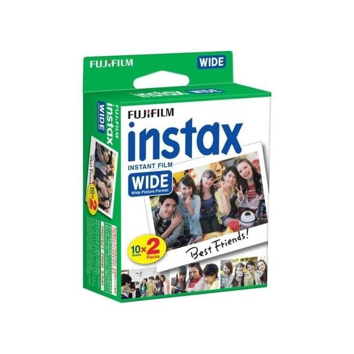 Fujifilm Instax Film Wide Pack de 2x10 Peliculas de Fotos Instantaneas - Formato Impresion (Tamaño de Imagen 99x62mm)