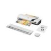 GBC Inspire+ A4 Set de Plastificadora + Recortadora de Esquinas + Cizalla + Paquete de 5 Bolsas de Plastificacion A4 - Hasta Tamaño A4 - Velocidad 250mm/min - Calentamiento en 4 Minutos - Ajuste Adicional Frio - Grueso Bolsa 75 y 125mic - Color Blanco