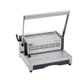 GBC CombBind CB25 Pro Encuadernadora Manual de Canutillo - Encuaderna hasta 500 Hojas A4 - Puede Perforar hasta 25 Hojas - Rapida y Sencilla de Usar - Color Plata
