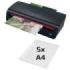 GBC 240 Home Office A4 Plastificadora - Calentamiento en 2 Minutos - Desde Documentos de Identidad hasta Documentos A4 - Compatible con Bolsas de 75 a 125 micras - Color Negro/Rojo