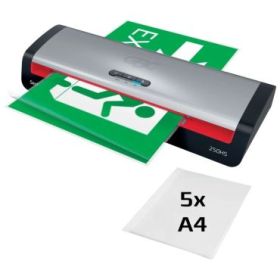 GBC 250HS Home Office A3 Plastificadora - Calentamiento en 1 Minuto - Desde Documentos de Identidad hasta Documentos A3 - Compatible con Bolsas de 75 a 125 micras - Color Negro/Plata