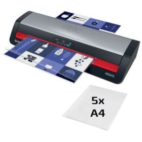GBC 480HS Office A3 Plastificadora - Calentamiento en 1 Minuto - Desde Documentos de Identidad hasta Documentos A3 - Compatible con Bolsas de 75 a 175 micras - Color Negro/Plata