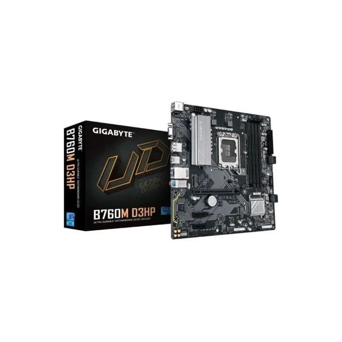 Gigabyte B760M D3HP Placa Base Intel LGA1700 4x DDR5 - M.2, SATA, PCIe3.0, HDMI, Displayport, USB 3.2 - MicroATX