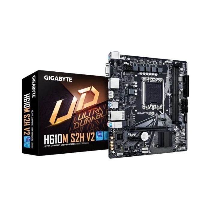 Gigabyte H610M S2H V2 Placa Base Intel1700 2x DDR5 - M.2, SATA, PCIe4.0 - HDMI, DisplayPort, VGA, RJ-45, USB 3.2 - MicroATX