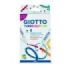 Giotto Turbo Glitter Pack de 8 Rotuladores con Tinta de Purpurina - Punta Fina 2.8mm - Colores Surtidos