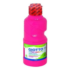 Giotto Extra Quality Fluo Tempera - 250ml - Lispa para el Uso - Botella Bio Pet - Color Rosa Fluorescente