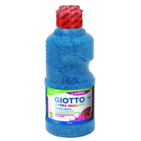 Giotto Extra Quality Glitter Tempera - 250ml - Lispa para el Uso - Botella Bio Pet - Color Cyan