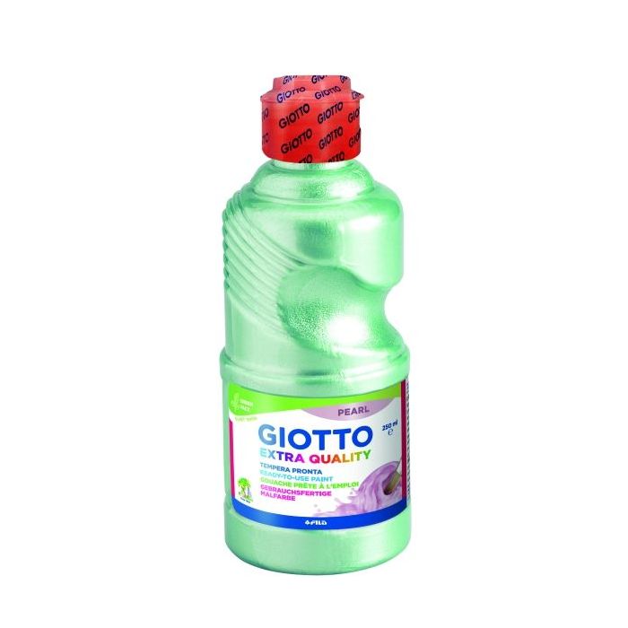 Giotto Extra Quality Pearl Tempera - 250ml - Lispa para el Uso - Botella Bio Pet - Color Verde