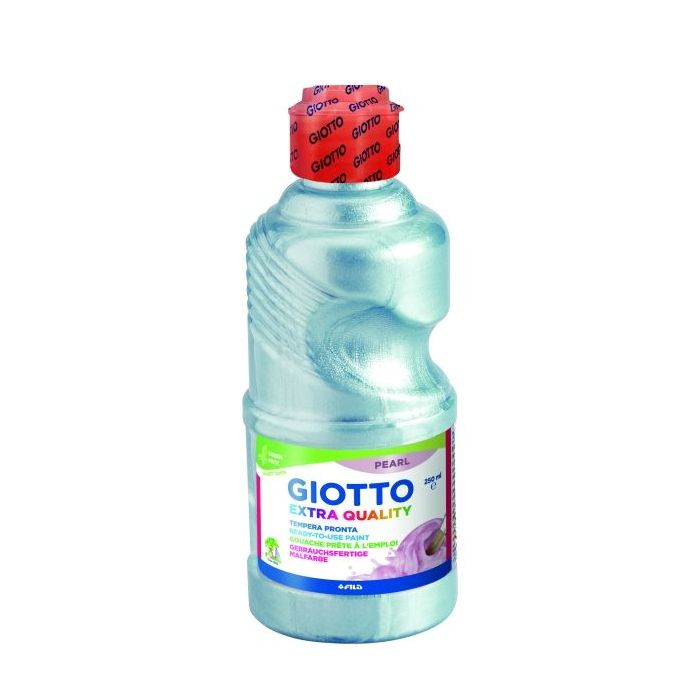 Giotto Extra Quality Pearl Tempera - 250ml - Lispa para el Uso - Botella Bio Pet - Color Cyan