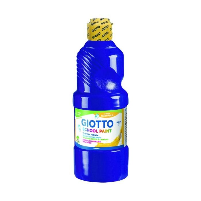 Giotto School Paint Tempera - 500ml - Lista para el Uso - Super Lavable - Botella Bio Pet - Color Violeta