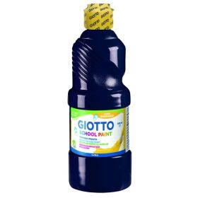 Giotto School Paint Tempera - 500ml - Lista para el Uso - Super Lavable - Botella Bio Pet - Color Negro