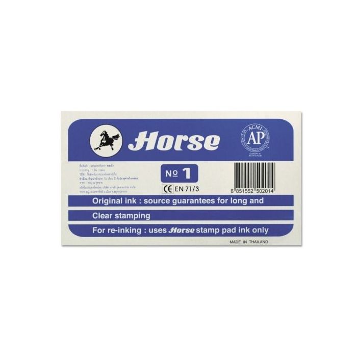 Horse Tampon Metalico Nº1 - Facil de Recargar - Resistente y Duradero - Color Azul