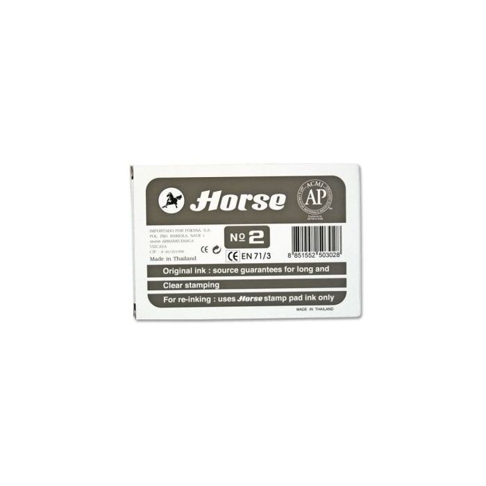Horse Tampon Metalico Nº2 - Facil de Recargar - Resistente y Duradero - Color Negro