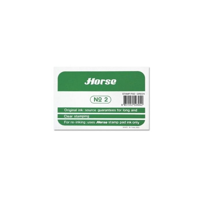 Horse Tampon Metalico Nº2 - Facil de Recargar - Resistente y Duradero - Color Verde