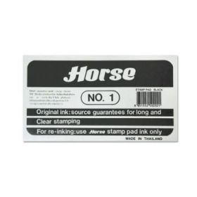 Horse Tampon Metalico Nº1 - Facil de Recargar - Resistente y Duradero - Color Negro