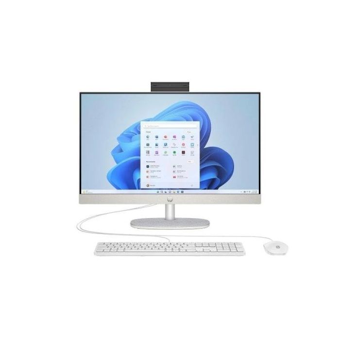 HP 27-CR0105NS All-in-One Intel Core i5-1335U - 8GB DDR4 - 512GB SSD - 27" FHD Tactil - Windos 11 Home - Color Blanco + Teclado QWERTY (ES) y Raton