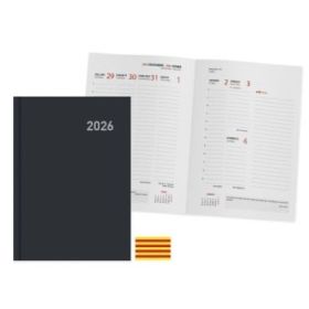 Ingraf Paris Agenda Anual en Catalan - Semana Vista - Tamaño 15x21cm - Color Negro