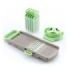 Innovagoods Choppie Mandolina 6 en 1 con Rallador - Plegable - Multifuncion - Incluye Accesorios - Facil Limpieza - Compacto y Ligero - Seguro - 14.5x14x16cm - Color Verde y Gris