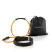 Innovagoods Bootrainer Cinturon con Bandas Elasticas para Gluteos - Resistencia de 18kg - Guia de Ejercicios - Ajustable con Velcro - Bolsa de Transporte - Latex/Nailon - Color Negro y Naranja