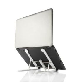Innovagoods Flappot Soporte para Portatil hasta 17" - Soporte Ajustable - Antideslizante - Ligero - Portatil - Incluye Funda - 8 Niveles de Inclinacion - 21x16.5x26.5cm - Color Blanco