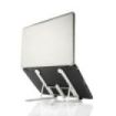 Innovagoods Flappot Soporte para Portatil hasta 17" - Soporte Ajustable - Antideslizante - Ligero - Portatil - Incluye Funda - 8 Niveles de Inclinacion - 21x16.5x26.5cm - Color Blanco