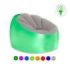 Innovagoods Chight Sillon Hinchable con Luces LED Multicolor - Mando a Distancia - IP67 - Material Suave y Antideslizante - Soporta hasta 100kg - 99x64x104cm - Color Gris y Transparente
