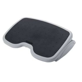 Kensington Solemate Reposapies Ajustable - Plataforma Texturada de 45x35cm - Inclinable hasta 20 Grados para Mayor Confort - Color Gris/Negro