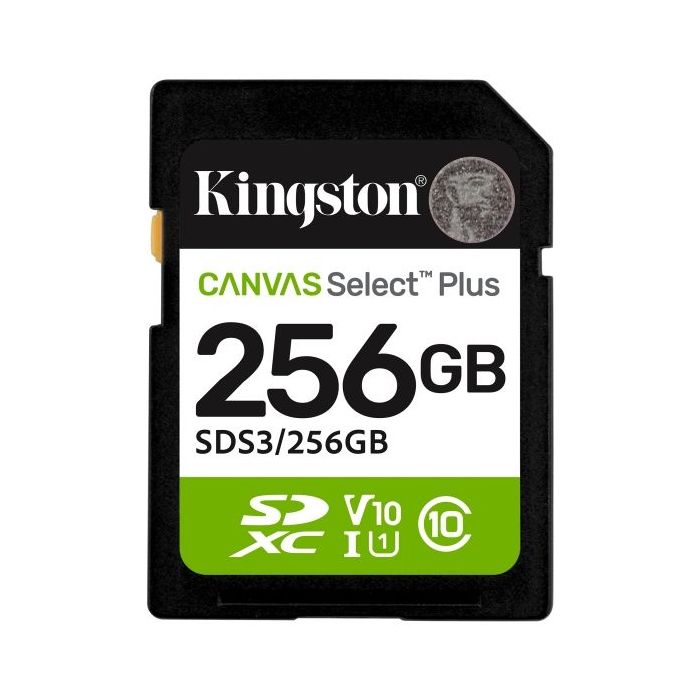 Kingston Tarjeta SDXC 256GB UHS-I Clase 10 150MB/s Canvas Select Plus