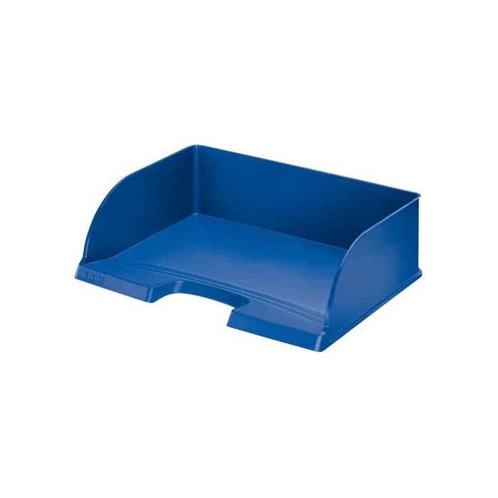 Leitz Plus Jumbo Bandeja Portadocumentos de Gran Capacidad - Acceso Apaisado - Hasta 10uds Apilables - Color Azul