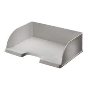 Leitz Plus Jumbo Bandeja Portadocumentos de Gran Capacidad - Acceso Apaisado - Hasta 10uds Apilables - Color Gris