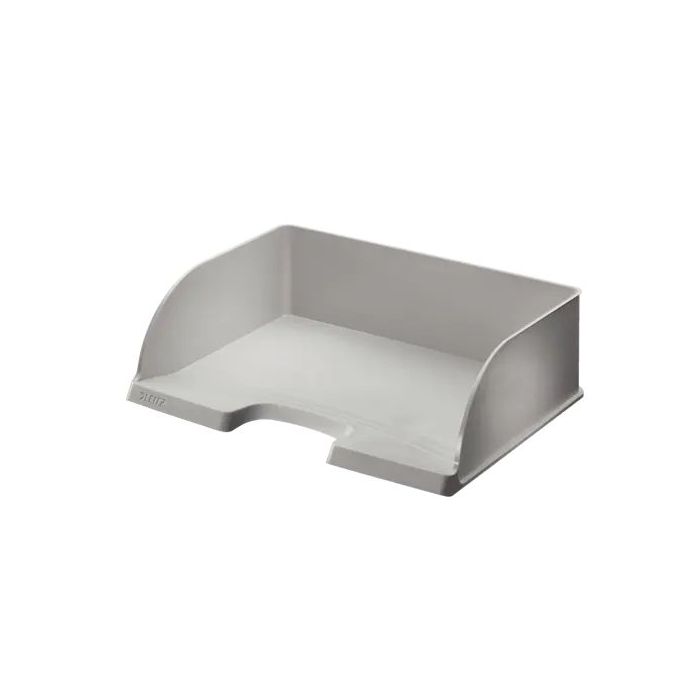 Leitz Plus Jumbo Bandeja Portadocumentos de Gran Capacidad - Acceso Apaisado - Hasta 10uds Apilables - Color Gris