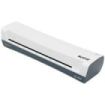 Leitz iLAM Home A3 Plastificadora - Hasta Tamaño A3 - Velocidad 300mm/min - Calentamiento en 3 Minutos - Grueso Bolsa 75 y 125mic - Incluye Paquete de 5 Bolsas de Plastificacion  A4 - Color Blanco/Gris