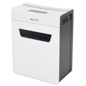 Leitz IQ Protect Premium 4M Destructora de Papel Manual Micro Corte P-5 - Destruye hasta 4 Hojas - Ultrasilenciosa - Papelera de 14L - Color Blanco/Gris