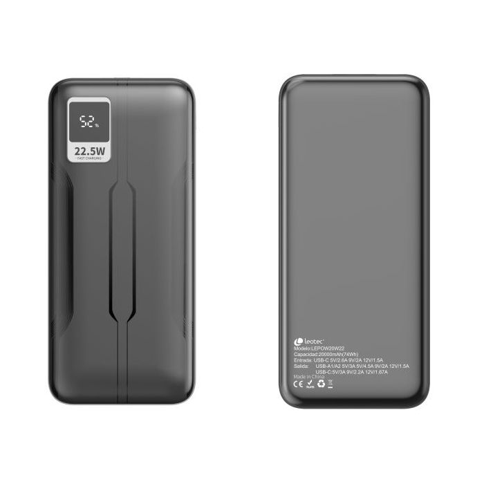Leotec Powerbank 20.000 mAh PD 22.5W - Color Negro
