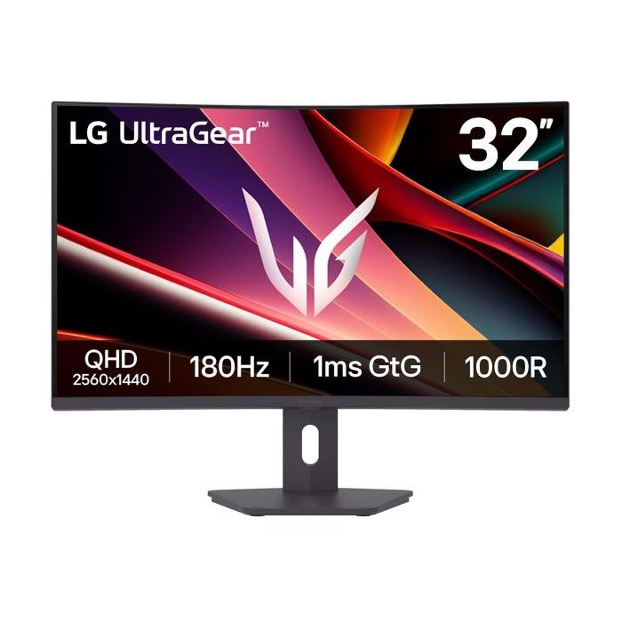 LG UltraGear Monitor 31.5" Curvo 1000R VA QHD FreeSync 180Hz - Respuesta 1ms - 16:9 - HDMI, DisplayPort - VESA 100x100mm